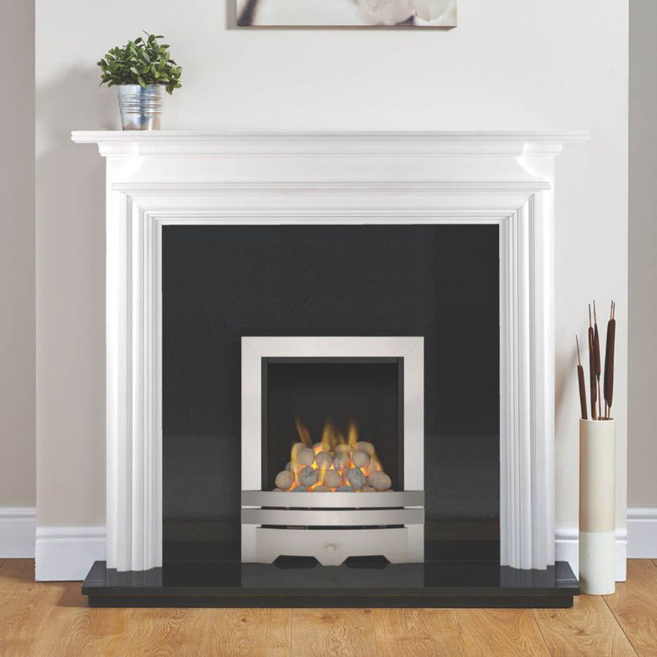 Fireplace Surround White MDF Classic Home Inside Gloss Finish W1100 x H1022mm - Image 2