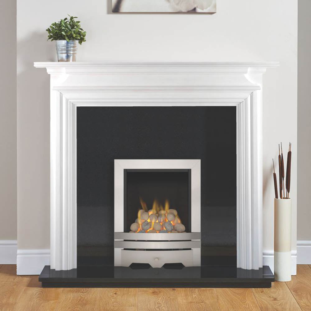 Fireplace Surround White MDF Classic Home Inside Gloss Finish W1100 x H1022mm - Image 2