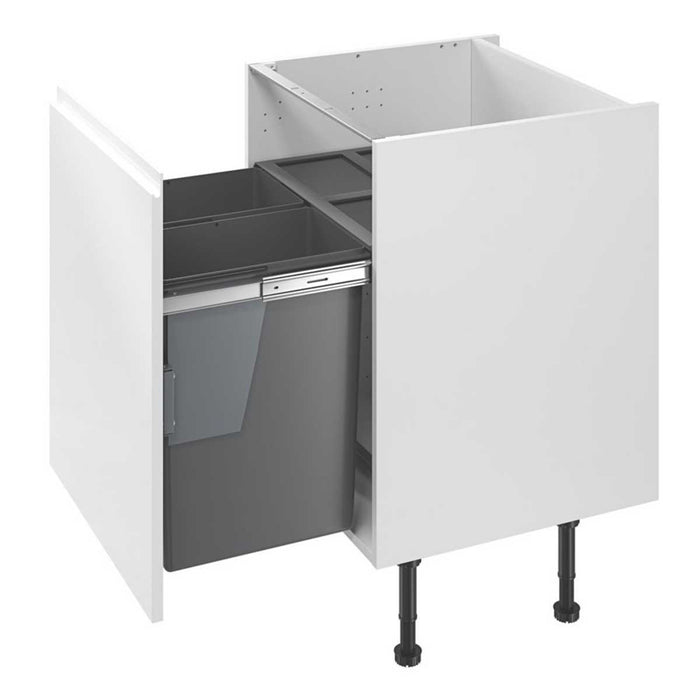 Kitchen Pull Out Bin Under Counter Anthracite Waste Recycling Base Mounted 92Ltr - Image 3