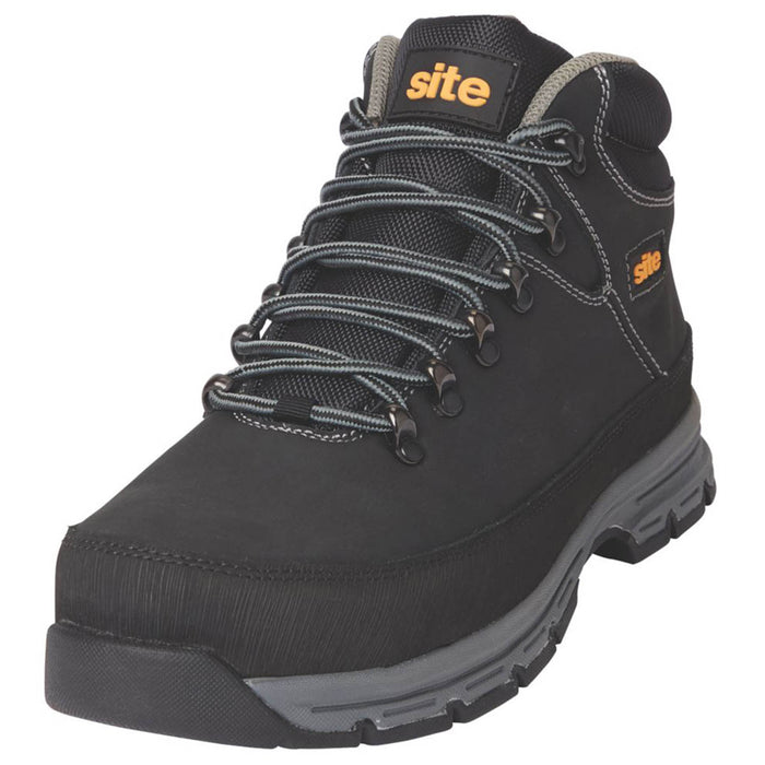 Site Safety Boots Unisex Standard Fit Black Leather Work Shoes Steel Toe Size 12 - Image 2