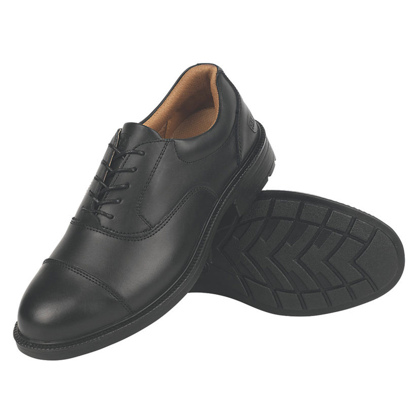 City Knights Safety Shoes Wide Fit Black Leather Steel Toe Lightweight Size 8 - Image 4