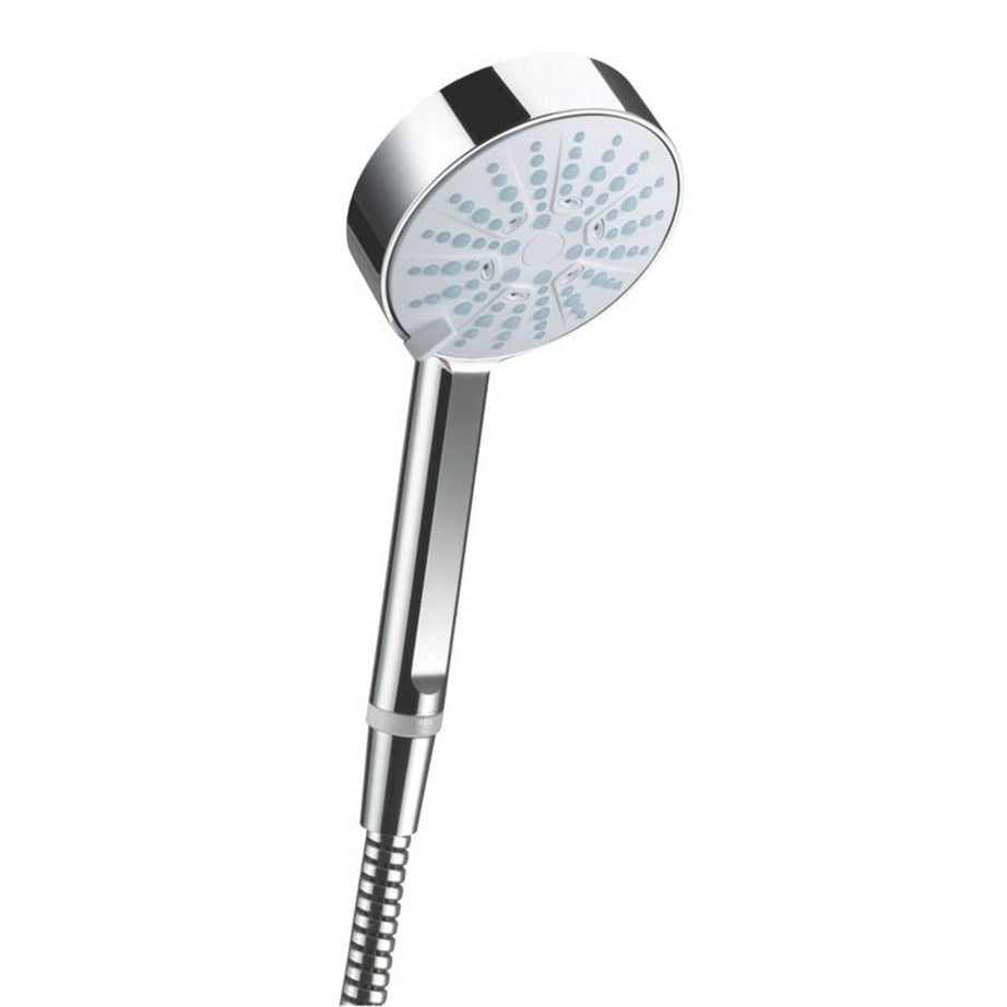 Mira Bathroom Shower Head Handset Flexible Rail Chrome 4 Spray Patterns Round - Image 1