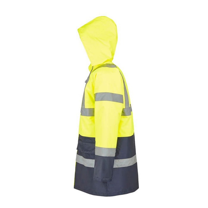 Mens Hi-Vis Traffic Jacket Yellow Reflective Safety Waterproof Large 54" Chest - Image 5