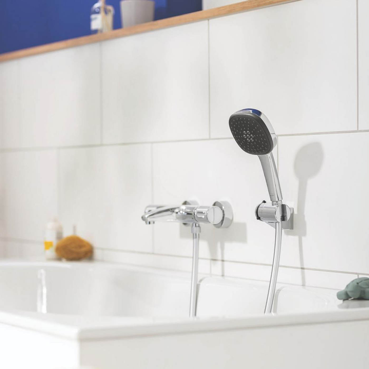 Grohe Hand Shower Square Chrome 3 Spray Patterns Contemporary 110mm x 215mm - Image 6
