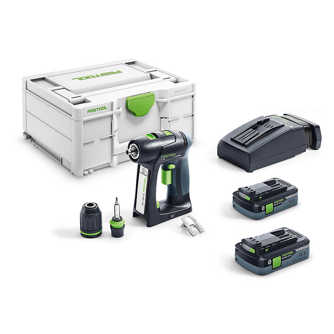 Festool Drill Cordless 18V 4Ah Li-Ion C 18 HPC 4,0 I-Plus Compact Brushless - Image 1