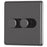 LED Dimmer Wall Switch  2-Gang 2-Way Black Nickel Rotary Screwless Raised Slim - Image 1