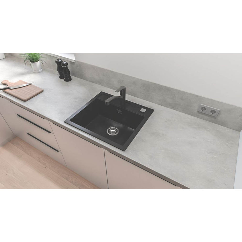 Grohe Kitchen Tap Pull-Out Matt Black Single Lever Low-Spout Swivel Modern - Image 2