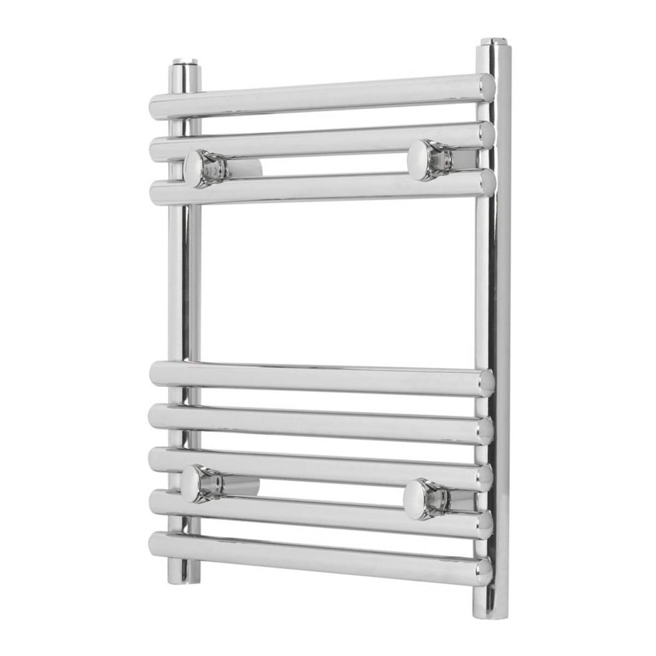 Designer Towel Rail Radiator Flat Chrome Bathroom Warmer Ladder (H)50x(W)40cm - Image 1