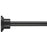 Shower Rod Round Telescopic Aluminium Black Bathroom Curtain Pole Rail 2298mm - Image 4