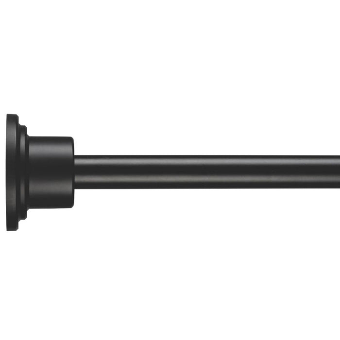 Shower Rod Round Telescopic Aluminium Black Bathroom Curtain Pole Rail 2298mm - Image 4