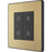 BG Dimmer Switch 2-Gang 2-Way LED Double Master Touch Satin Brass Screwless - Image 6