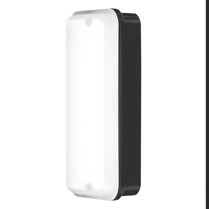 Outdoor LED Bulkhead Rectangular Photocell Black Wall Ceiling 9W 511-956lm - Image 3