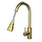 Etal Kitchen Mixer Tap Pull Out Hose Spray Single Lever Deck Mounted Brass - Image 4