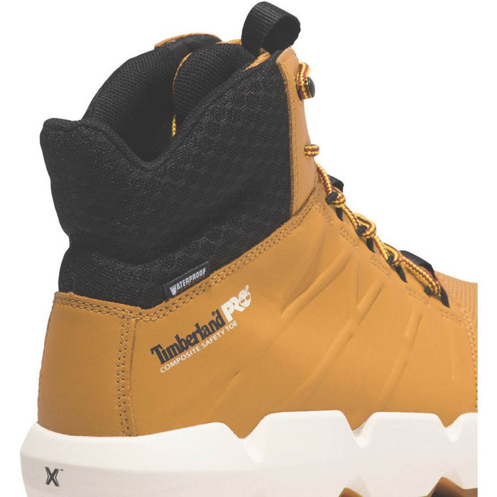 Timberland Pro Mens Safety Boots Tan Waterproof Metal Free Brown Ankle Size 7 - Image 3