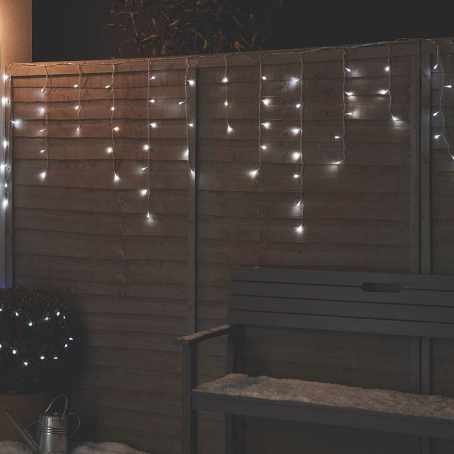 088 Christmas String Lights 720 LED Icicle Ice White Timer Indoor  17.8m - Image 4