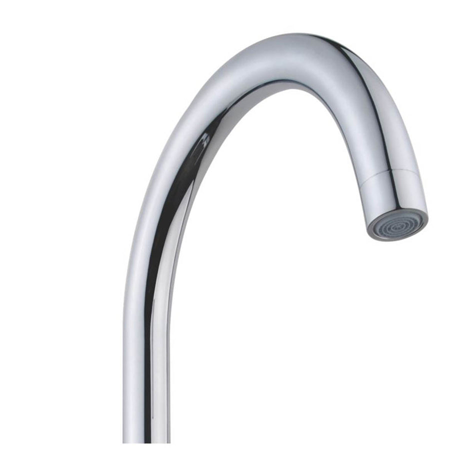 Kitchen Tap Mono Mixer Chrome Ceramic Disc Double Lever Anti Limescale Spout - Image 2