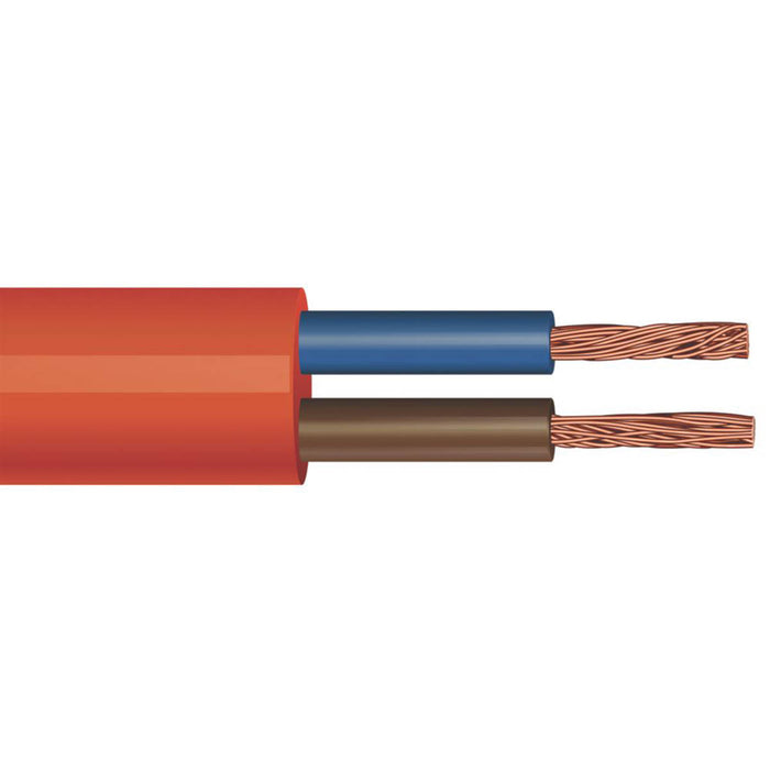 Time 3182Y Orange 2-Core 0.75mm² Flexible Cable 50m Drum - Image 1