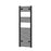 Towel Radiator Rail Curved Matt Black Steel Bathroom Warmer 530W H1200 x W500mm - Image 1