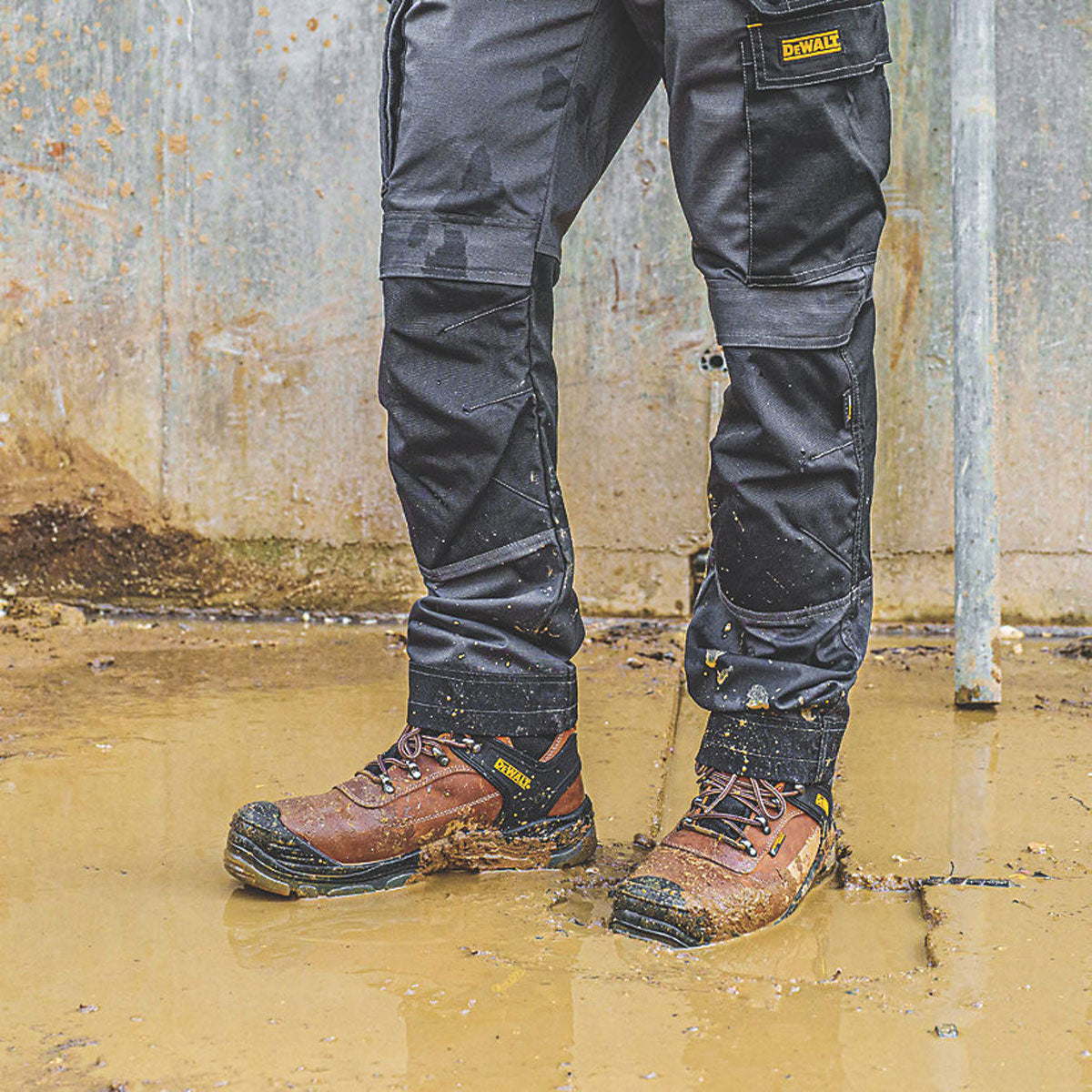 DeWalt Safety Boots Standard Fit Mens Tan Leather Waterproof Steel Toe Size 9 - Image 6