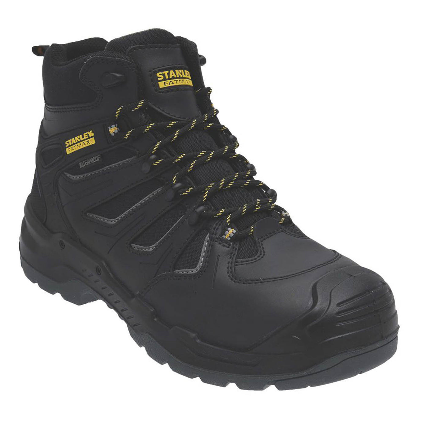 Stanley FatMax Safety Boots Steel Toe Cap Black Waterproof Breathable Size 9 - Image 1