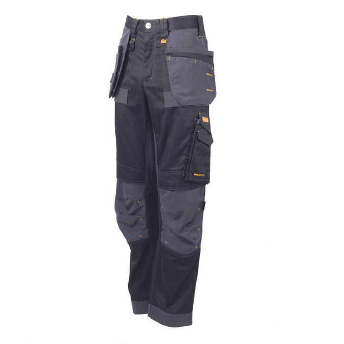 DeWalt Work Trouser Mens Regular Fit Black Grey Multi Pocket Cargo 36"W 33"L - Image 2