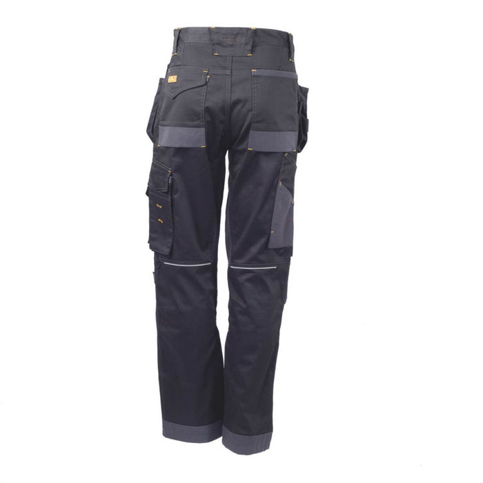DeWalt Work Trouser Mens Regular Fit Black Grey Multi Pocket Cargo 36"W 33"L - Image 3