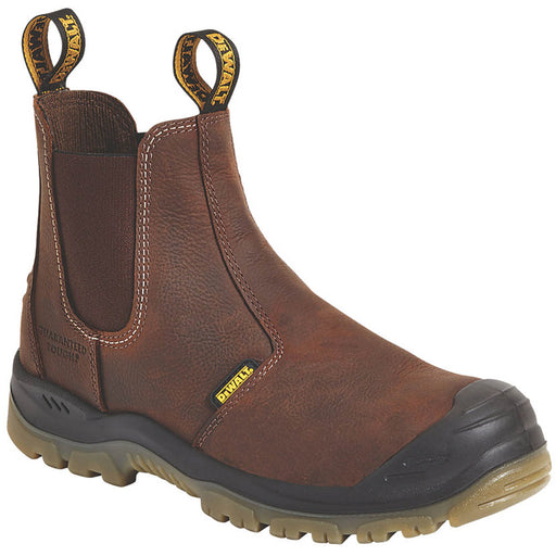 DeWalt Dealer Safety Boots Mens Wide Fit Brown Leather Steel Toe Shoes Size 10 - Image 1