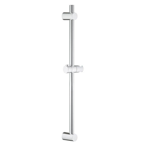 Universal Shower Rail Chrome Brass Adjustable Height & Angle Compact Durable - Image 1
