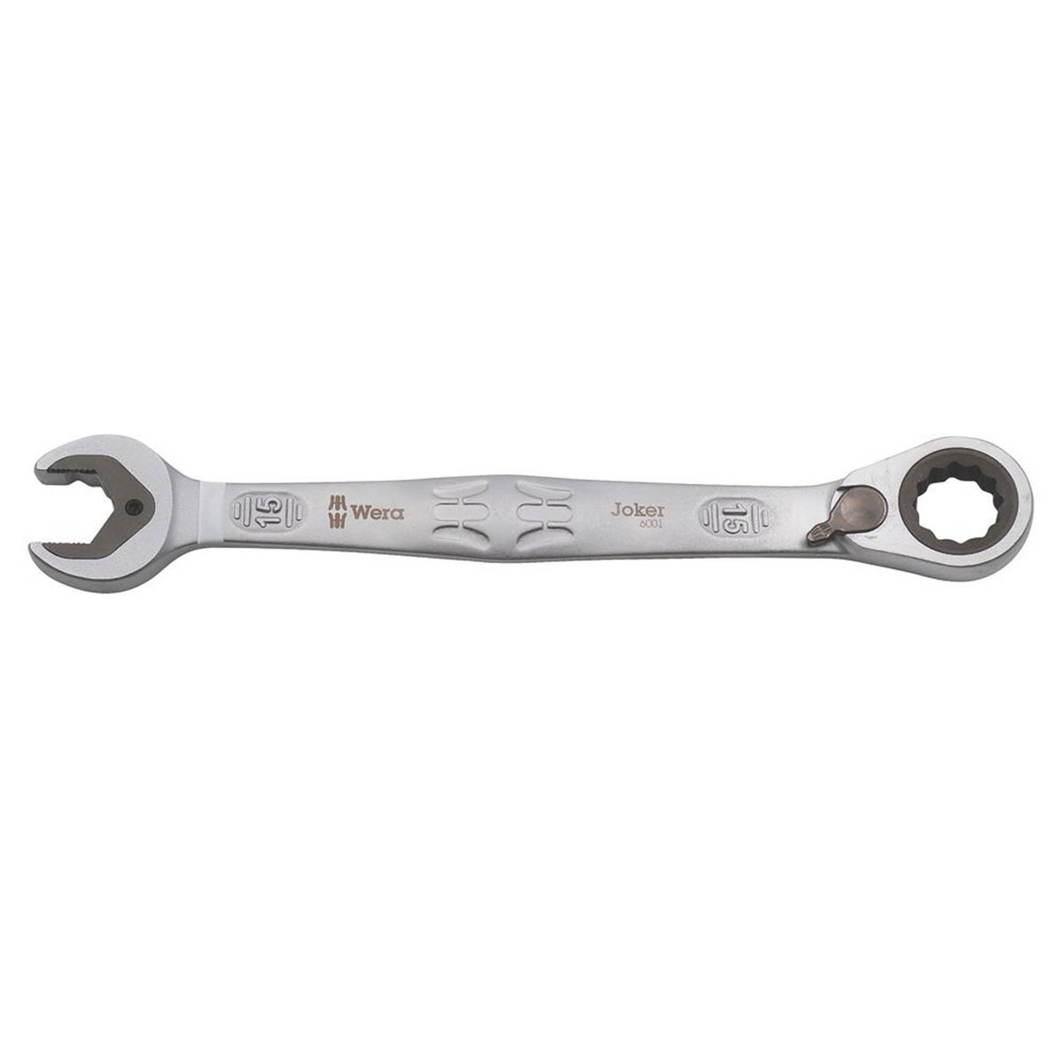Wera Combination Spanner Wrench 6001 Joker Switch Angled Ratchet Head 15mm - Image 1