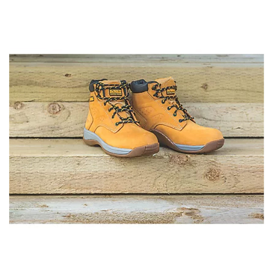 DeWalt Safety Boots Mens Wide Fit Honey Leather Steel Toe Cap Work Shoes Size 10 - Image 6