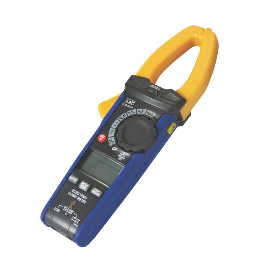 LAP Digital Clamp Meter 600A AC/DC True RMS CAT III LCD Display REL VFD - Image 1