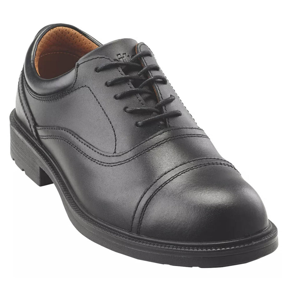 Mens Executive Safety Shoes Site Formal Black Steel Toe Cap Leather Size 11 - Image 1