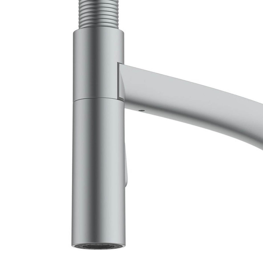 Swirl Kitchen Tap Mixer Stainless Steel Pull Out Single Lever Modern Faucet - Image 4