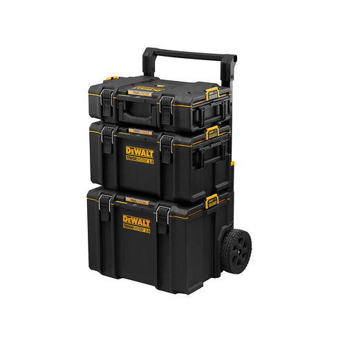 DeWalt Tool Toughsystem 2 Storage Tower 3 Pieces With Wheels Extendable Handle - Image 1
