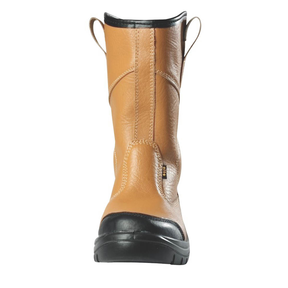 Site Mens Safety Rigger Boots Wide Fit Steel Toe Tan Slip On Leather Size 10 - Image 5