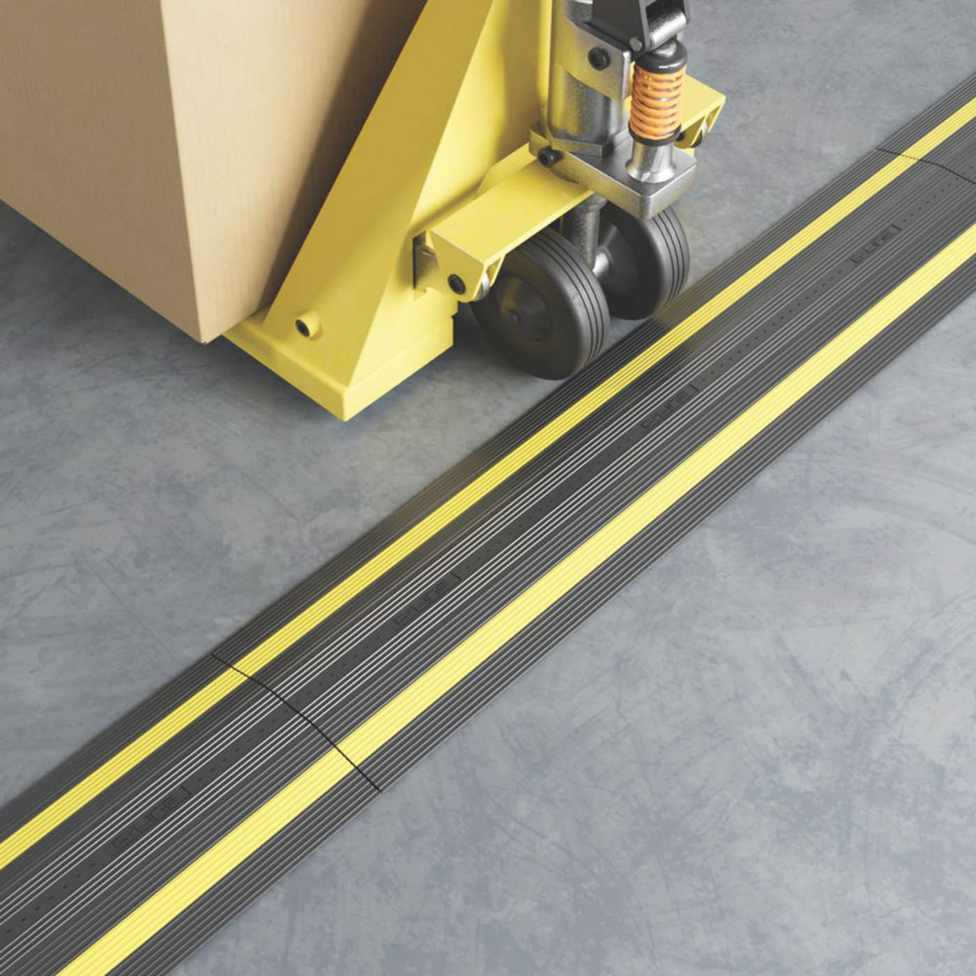 D-Line Cable Cover Protector 1m Black Yellow Lightweight Indoor Outdoor - Image 3