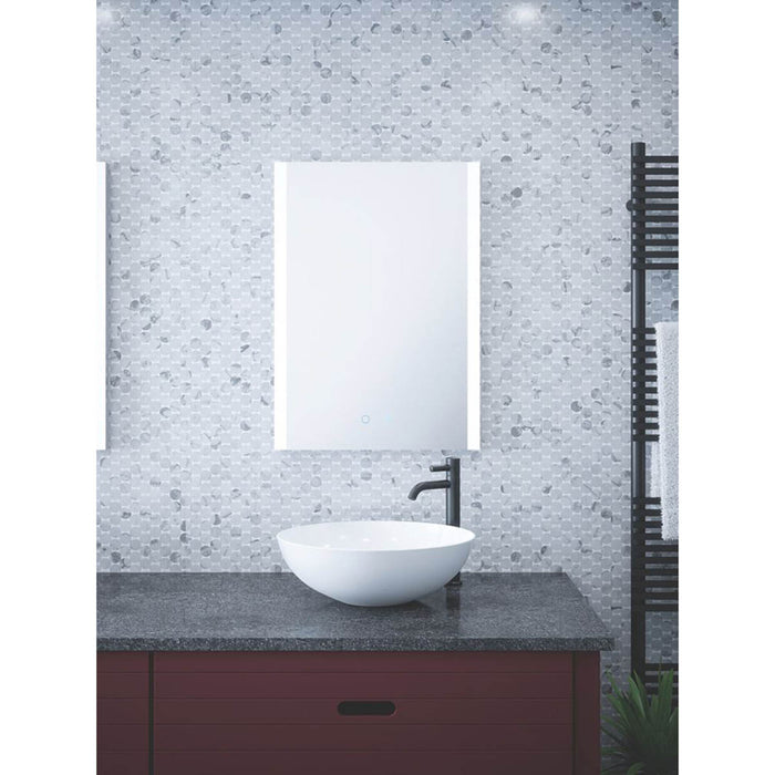Bathroom Mirror Rectangular Illuminated LED Dimmable IP44 Touch Control 50x70cm - Image 3