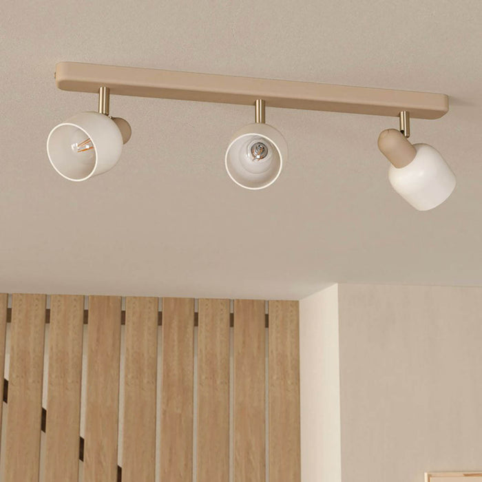 Ceiling Spot Light Bar 3 Way Sandy White Modern Minimalist Livingroom Kitchen - Image 2