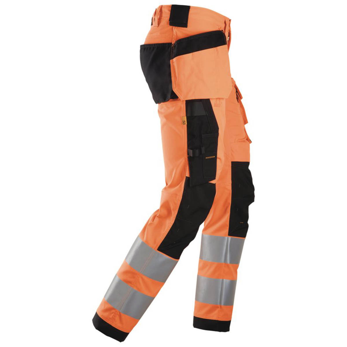 Snickers Hi-Vis Work Trousers Orange Slim Fit 6243 Multiple Pockets 44" W 32" L - Image 2