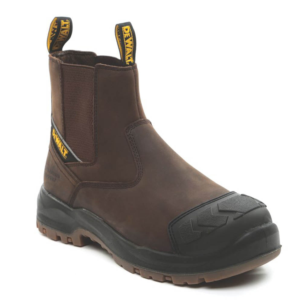DeWalt Safety Dealer Boots Mens Standard Fit Brown Leather Steel Toe Size 11 - Image 1