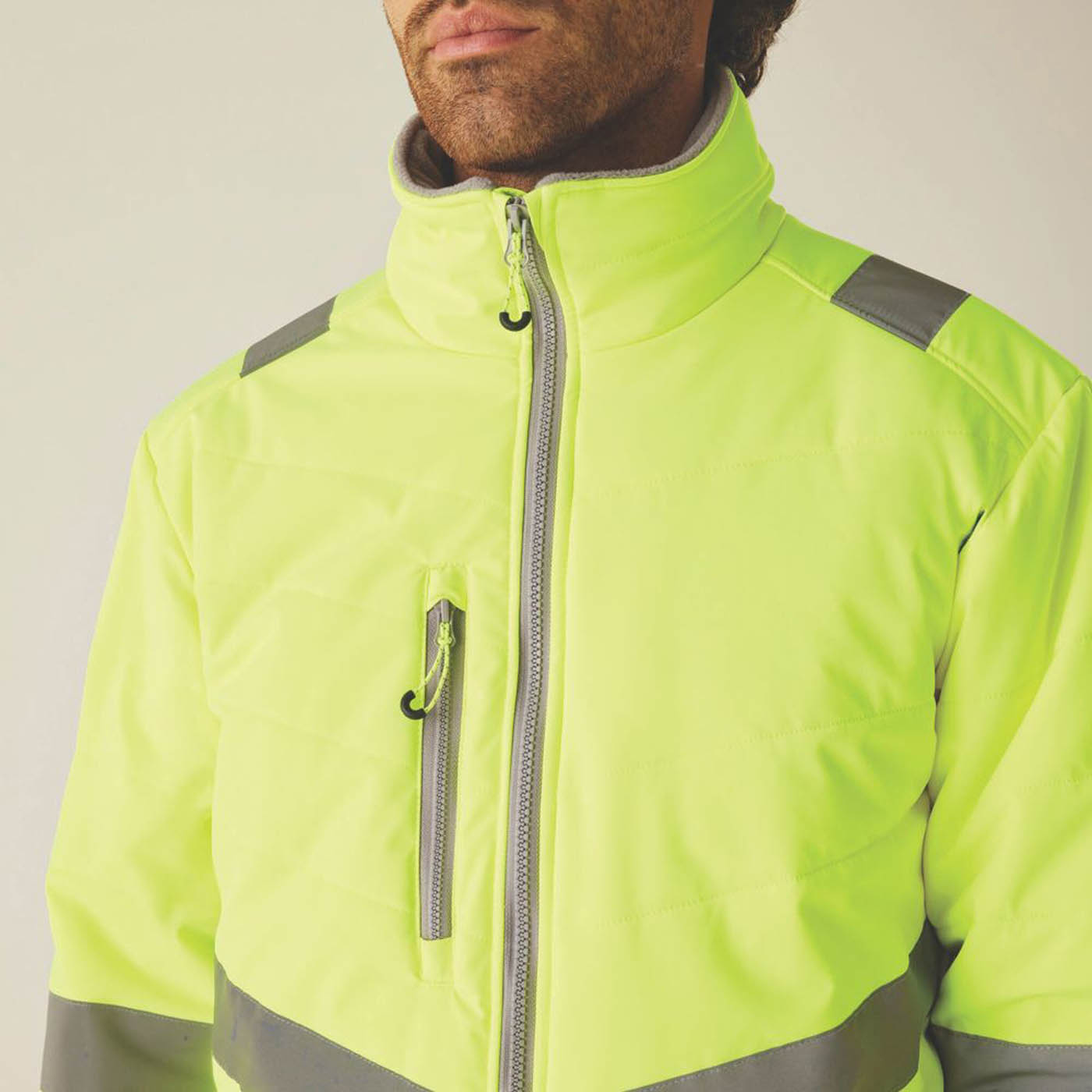 Regatta Hi Vis Jacket Mens Yellow Waterproof Thermal X Large 50.4in Chest - Image 4