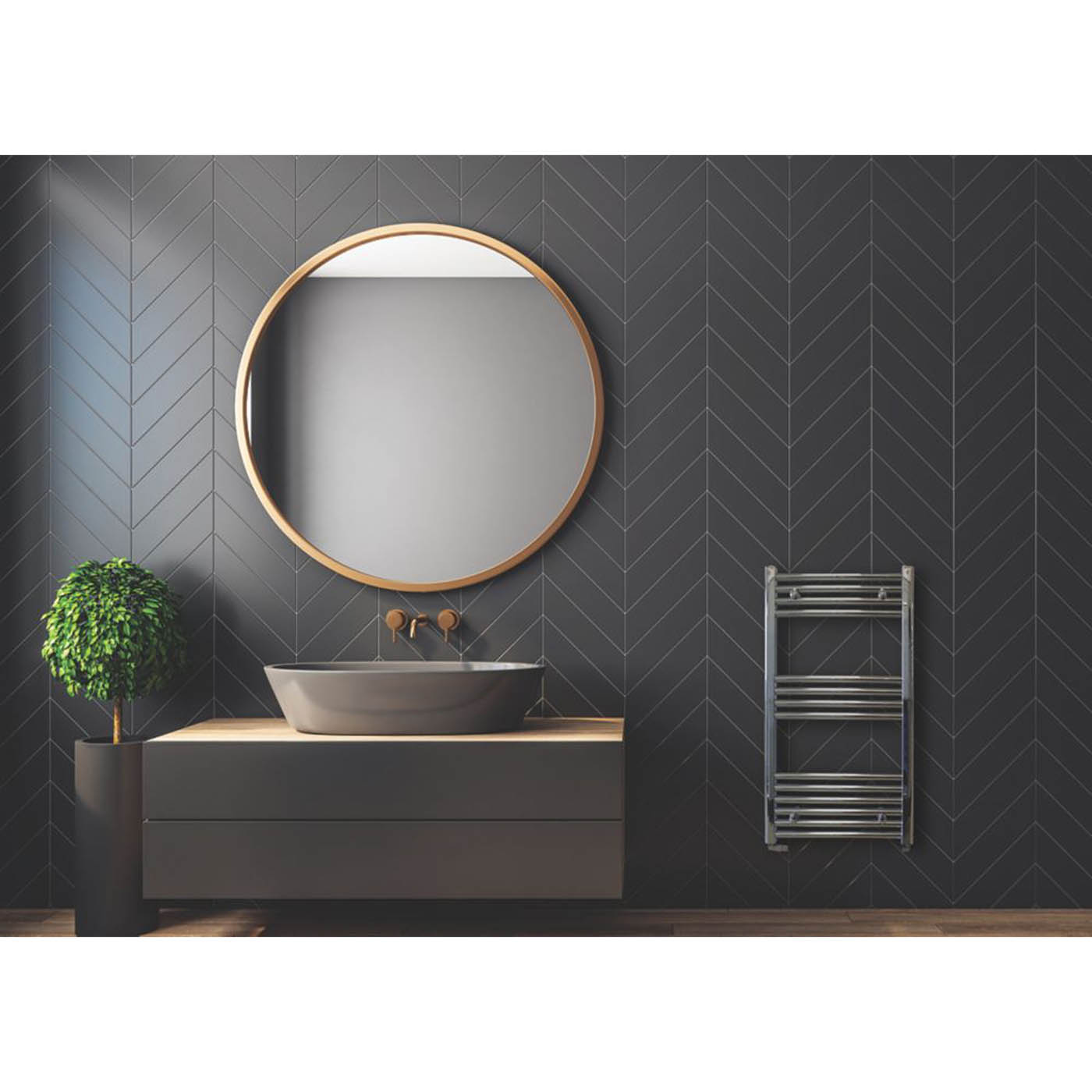 Towelrads Towel Rail Radiator Chrome Flat Bathroom Ladder Warmer (H)80x(W)50cm - Image 2