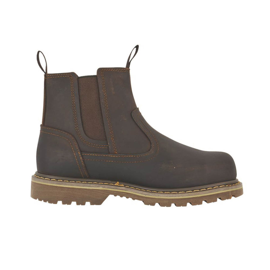 Site Safety Dealer Boots Womens Standard Fit Brown Leather Steel Toe Size 5 - Image 1