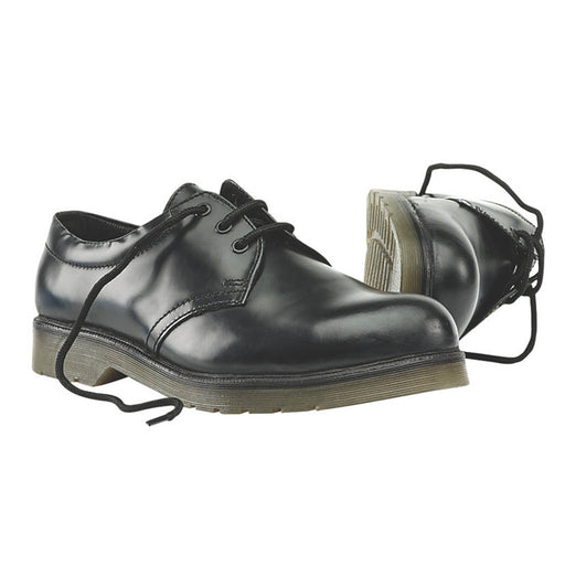 Sterling Steel Safety Shoes Mens Wide Fit Black Leather Steel Toe Cap Size 10 - Image 1