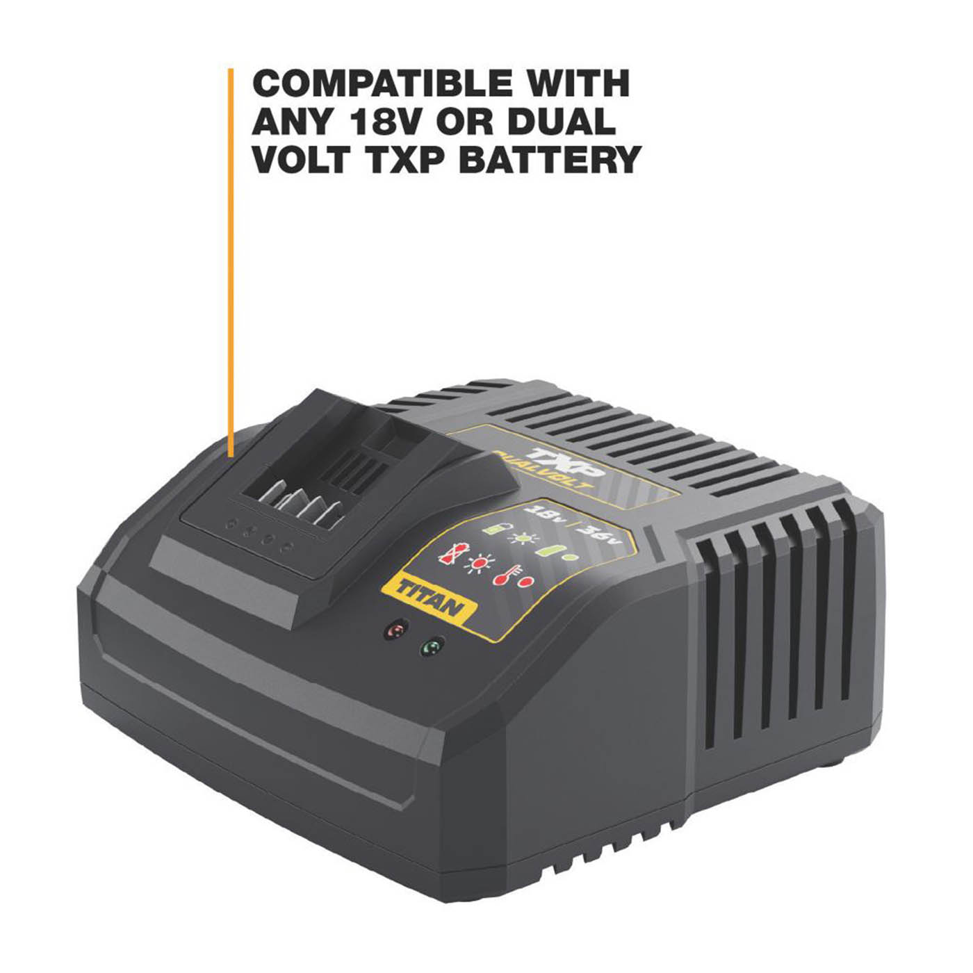 Titan Fast Charger Dual Voltage TTB1242CHR 18/36V Li-Ion - Image 3