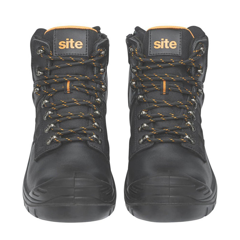 Site Safety Boots Mens Standard Fit Black Leather Waterproof Steel Toe Size 7 - Image 5