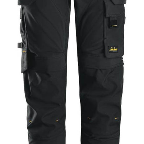 Snickers Stretch Trousers Black Softshell 17 Pockets Slim Windproof 35" W 32" L - Image 1
