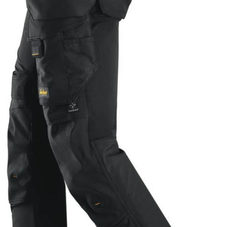 Snickers Stretch Trousers Black Softshell 17 Pockets Slim Windproof 35" W 32" L - Image 3