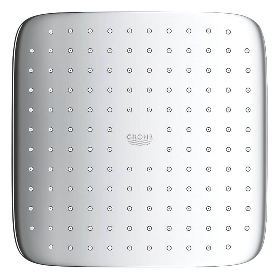 Shower Head Adjustable Square Chrome Finish Durable ABS Single Spray (H)60 mm - Image 1