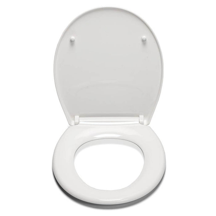 Toilet WC Seat Soft-Close Durable Quick-Release Adjustable Polypropylene White - Image 3
